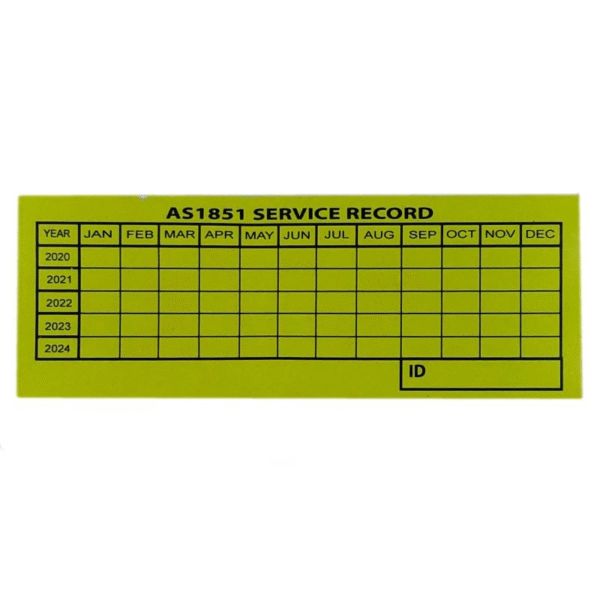 Fire door service tag